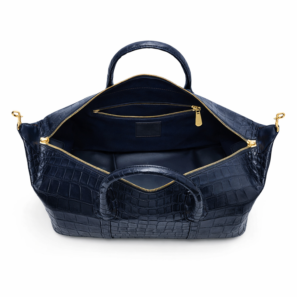 The Crocodile Duffel by Gent Row in Navy