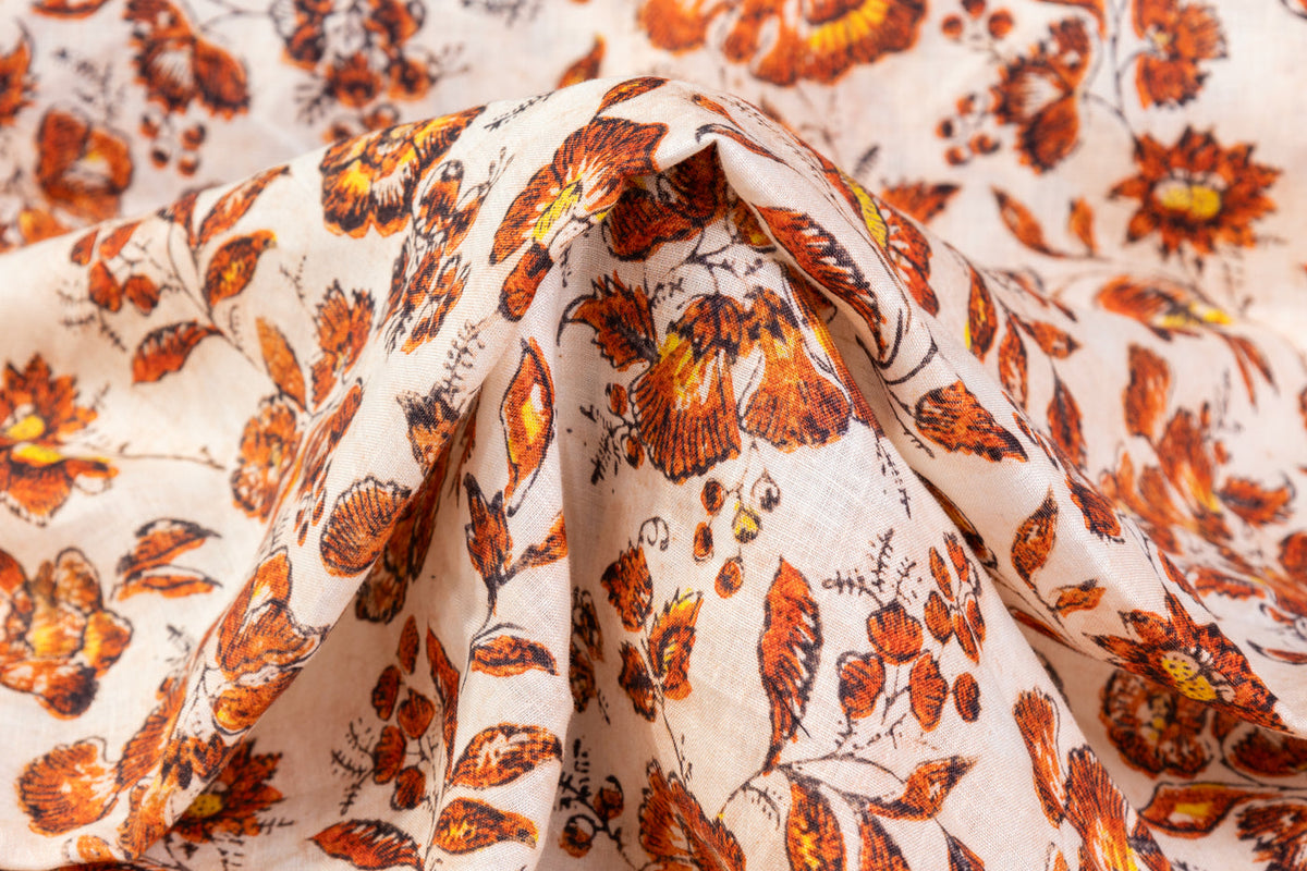 Gent Row Linen Floral Button Down Shirt