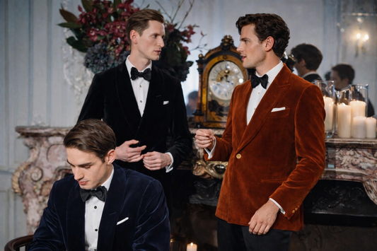 The Gent Row Rust Brown Velvet Dinner Jacket