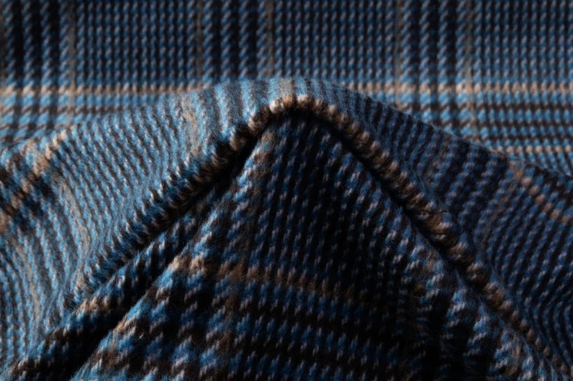 DESIGN CARD | Gent Row 100% Alpaca Blue Glenn Plaid Sport Coat