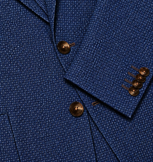 Gent Row Blue Basketweave Sport Coat