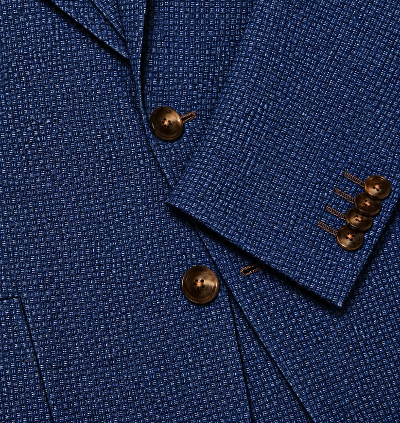 DESIGN CARD | Gent Row Blue Basketweave Sport Coat