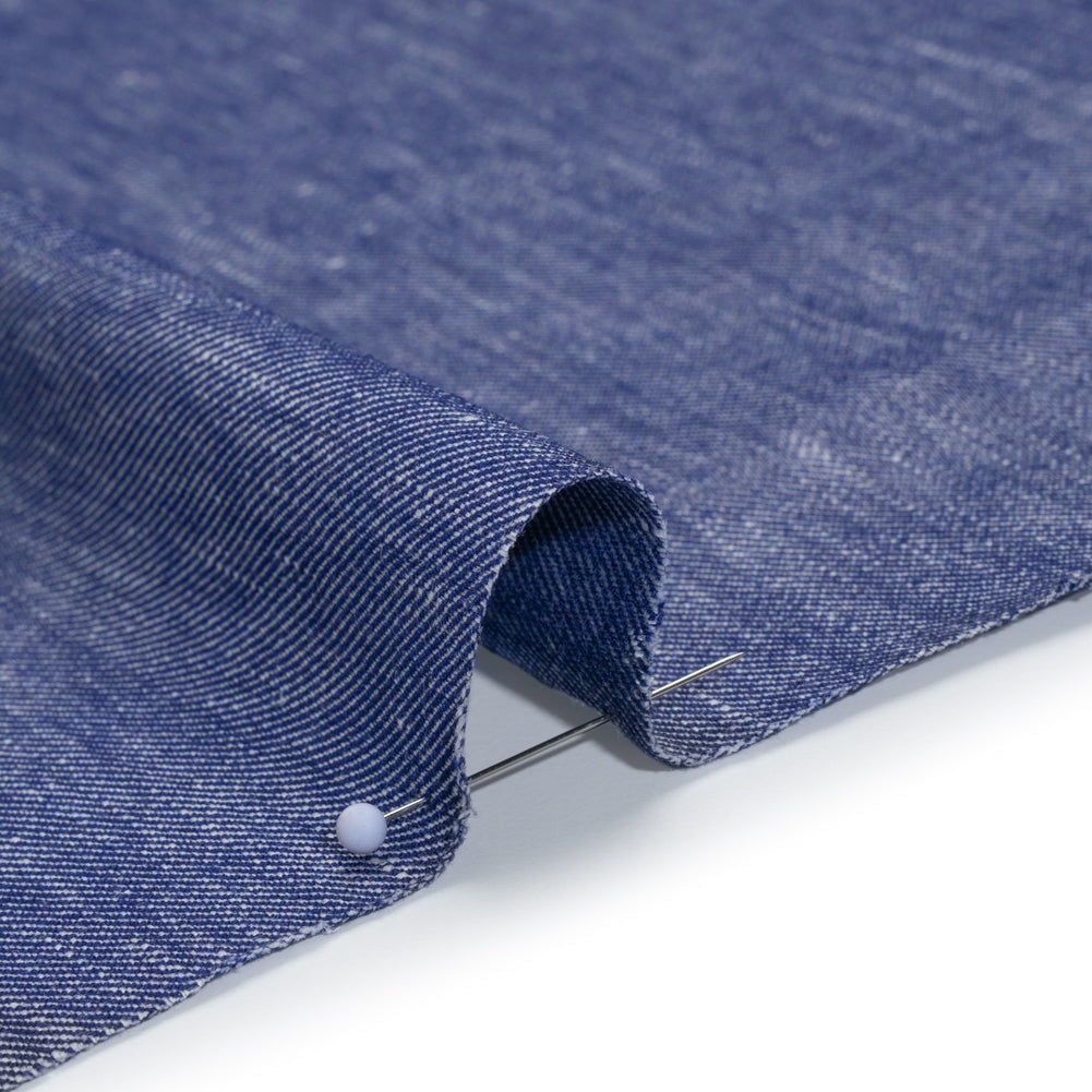 Gent Row Denim & Linen Blend Button Down Shirt