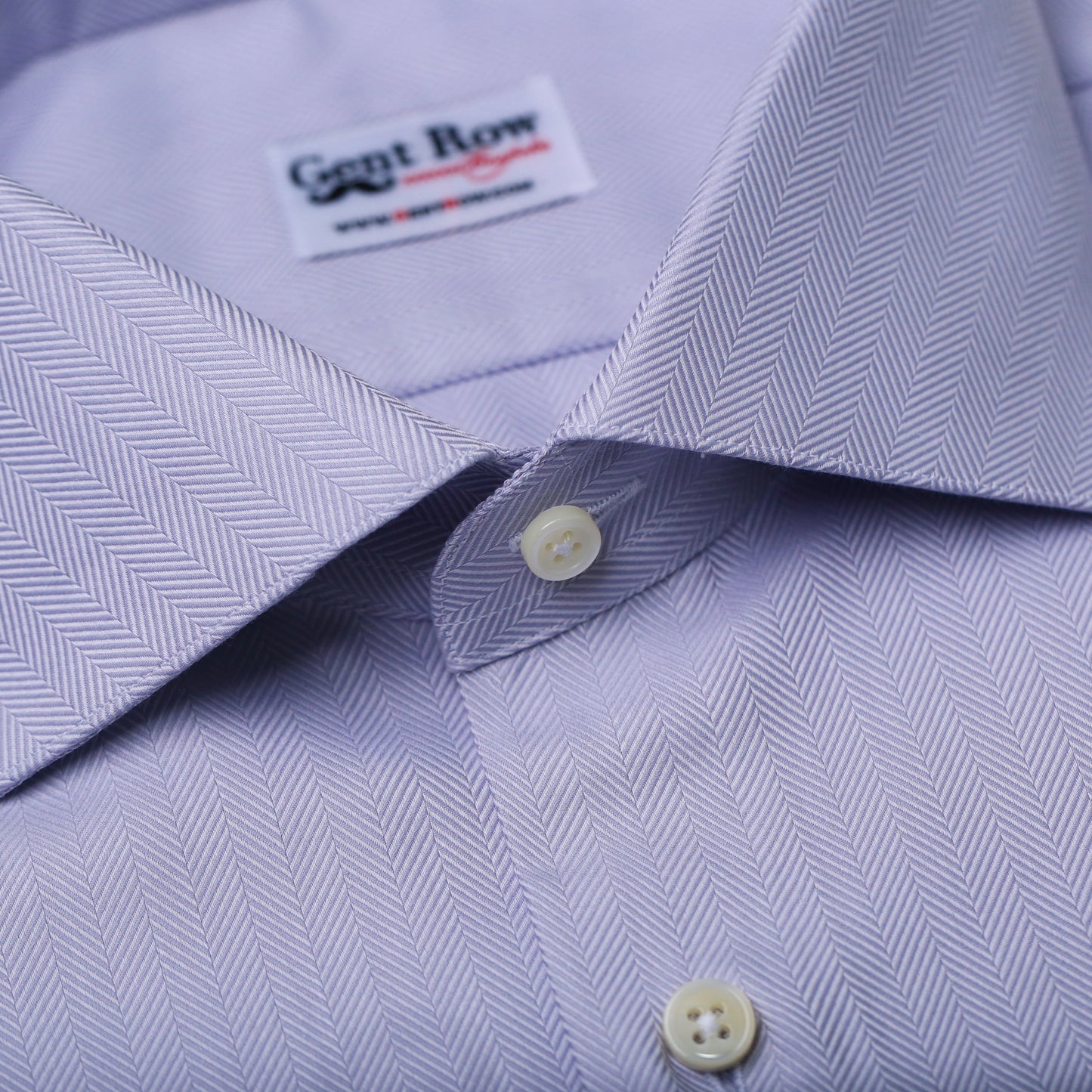 Gent Row Herringbone Button Down Shirt in Grey