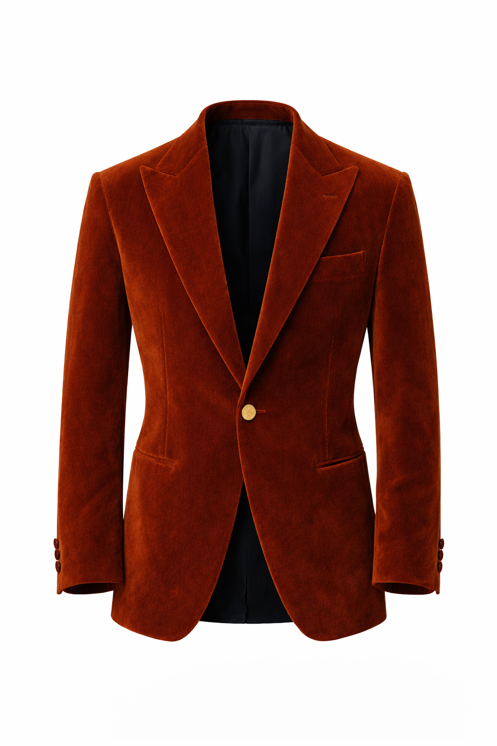 Gent Row Rust Brown Velvet Dinner Jacket