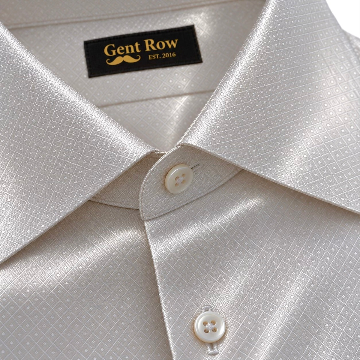 Gent Row Diamond Jacquard Button Down Shirt