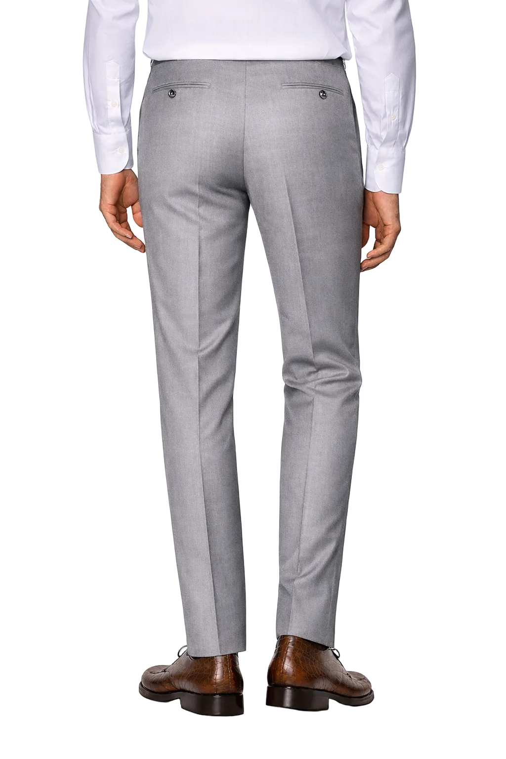 Gent Row Super 150's Sharkskin Light Grey Suit