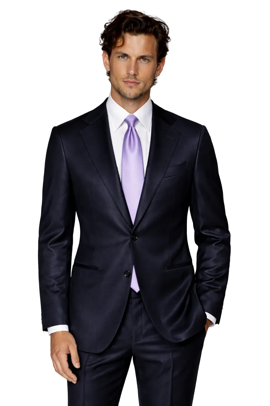 Gent Row Super 150's Navy Twill Suit