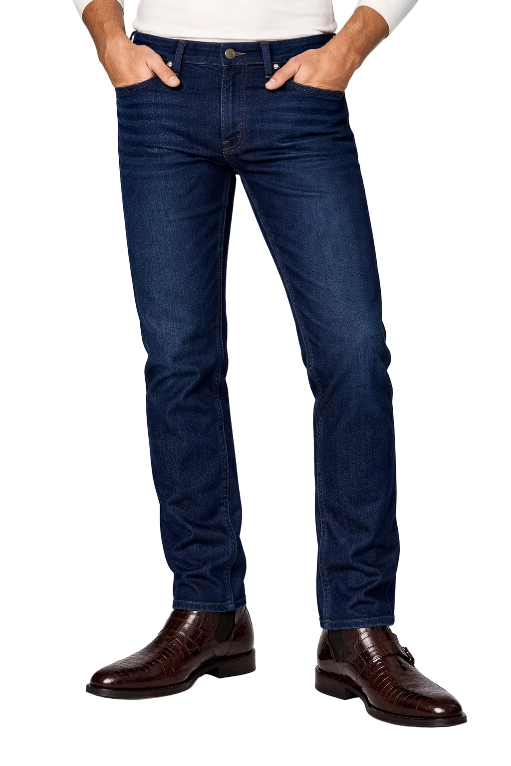 GENT ROW Fine Candiani Blue Denim Jean