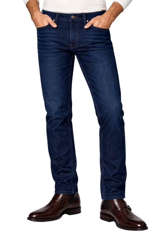 GENT ROW Fine Candiani Blue Denim Jean