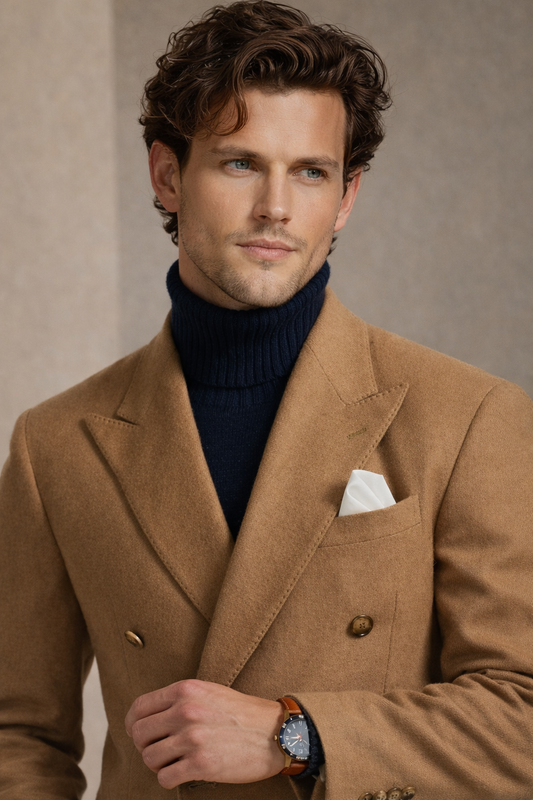 Gent Row 100% Camel Hair Sport Coat in Tan