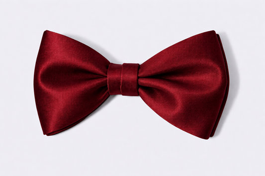 Gent Row Satin Pretied Bowtie in Red