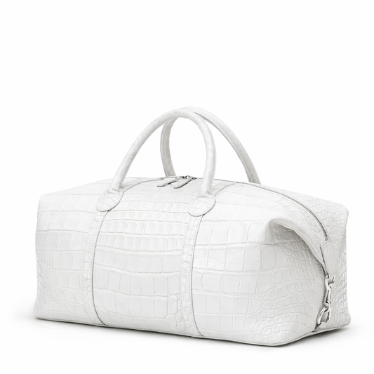 The Crocodile Duffel by Gent Row in White
