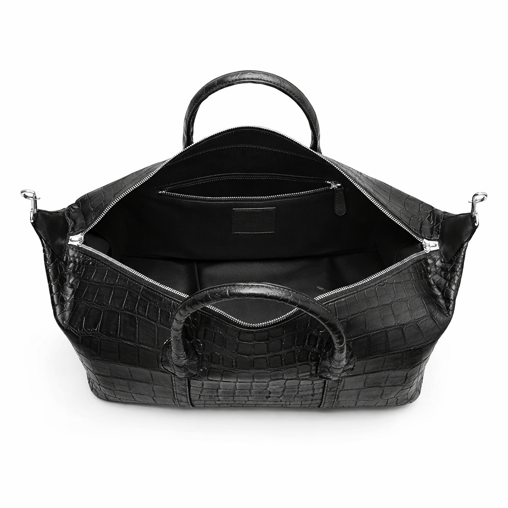 The Crocodile Duffel by Gent Row in Black