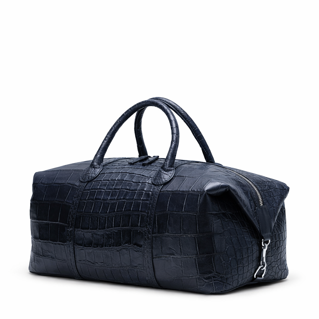 The Crocodile Duffel by Gent Row in Navy