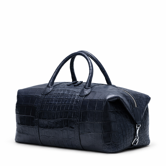 The Crocodile Duffel by Gent Row in Navy