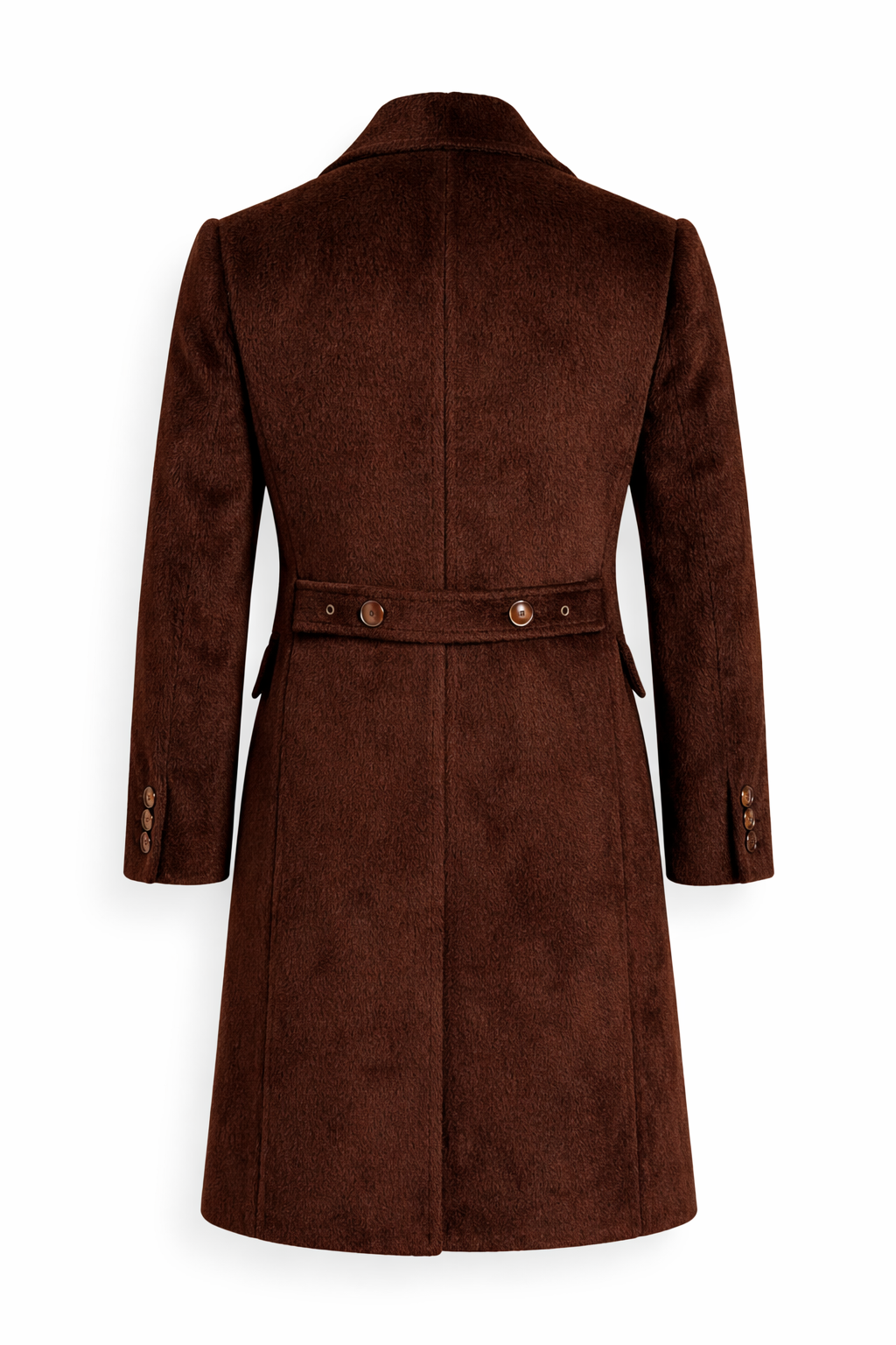 Gent Row Alpaca Overcoat in Chocolate Brown