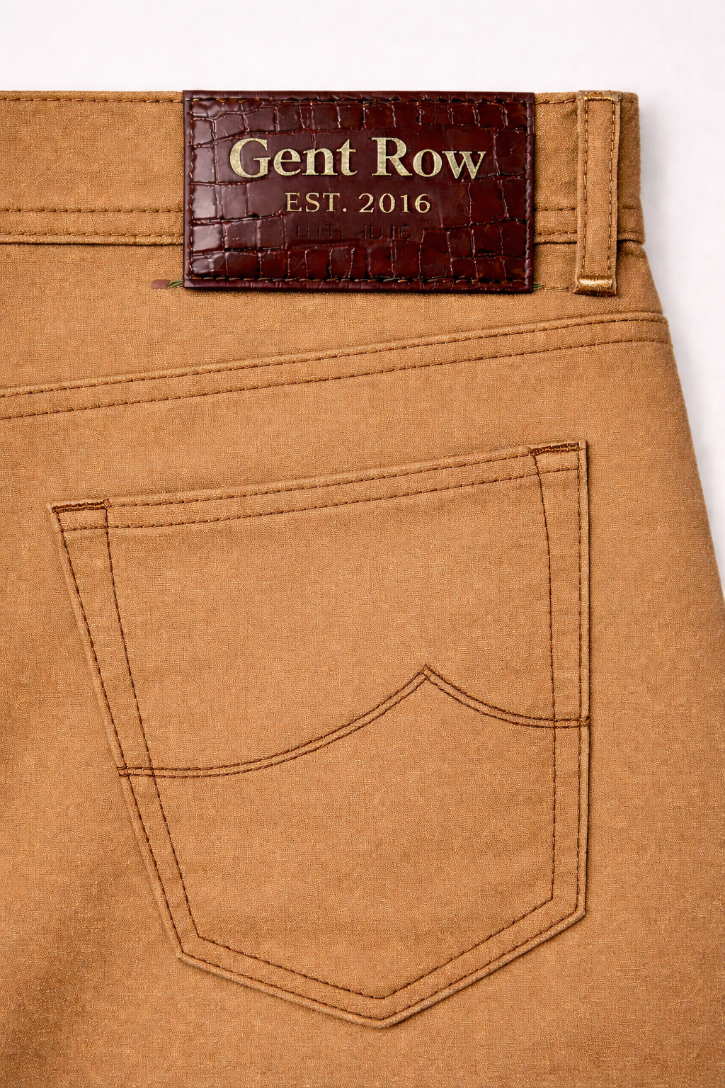 GENT ROW Fine Candiani Camel Tan Denim Jean