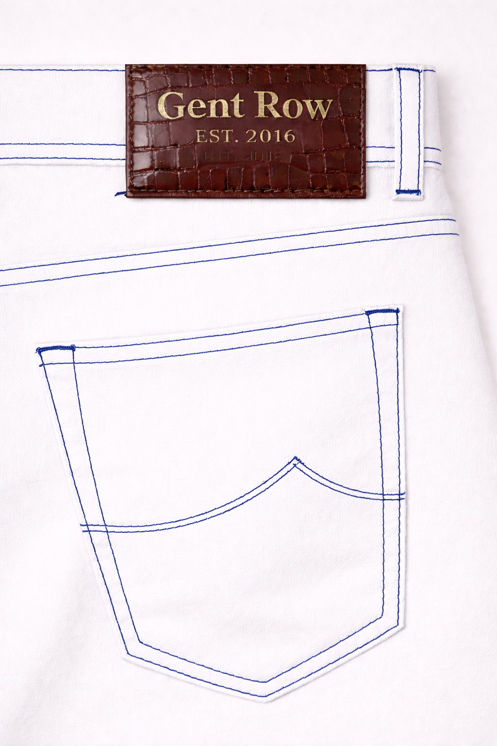 GENT ROW Fine Candiani White Denim Jean