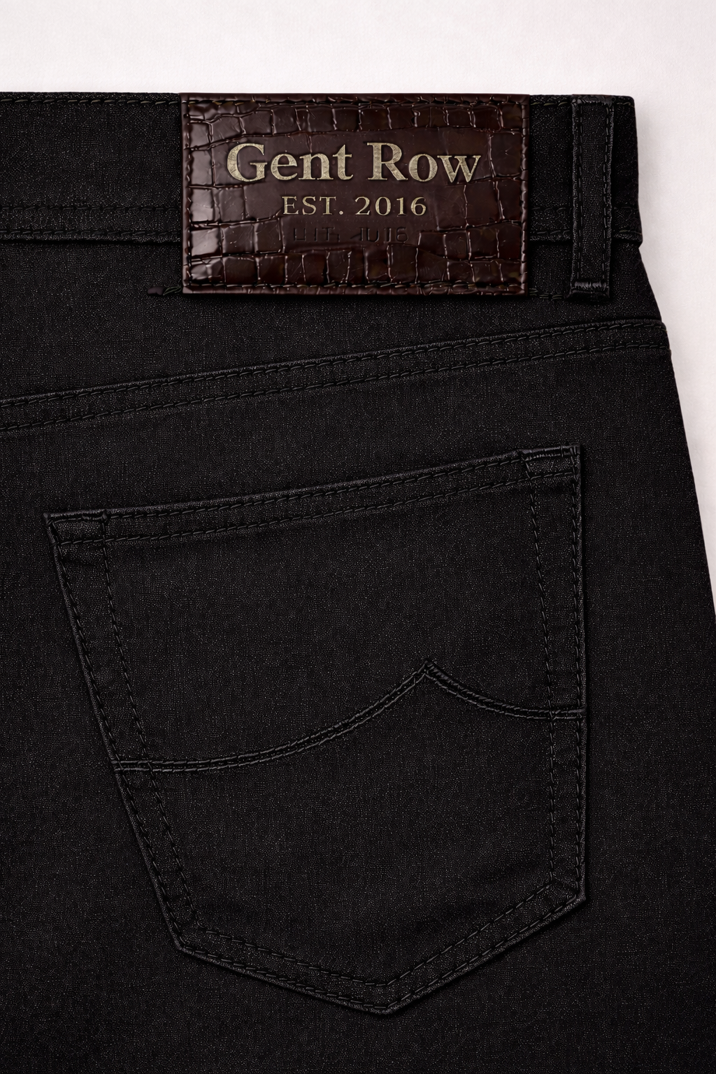 GENT ROW Fine Candiani Black Denim Jean