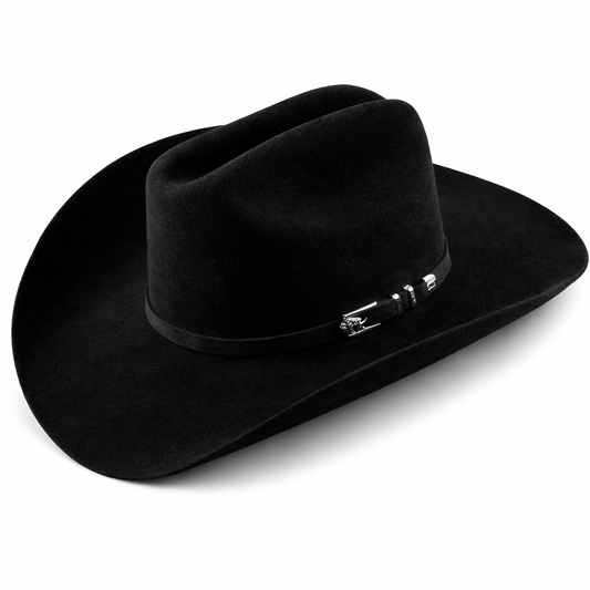 The Sovereign — Buffalo Felt Cowboy Hat in Black
