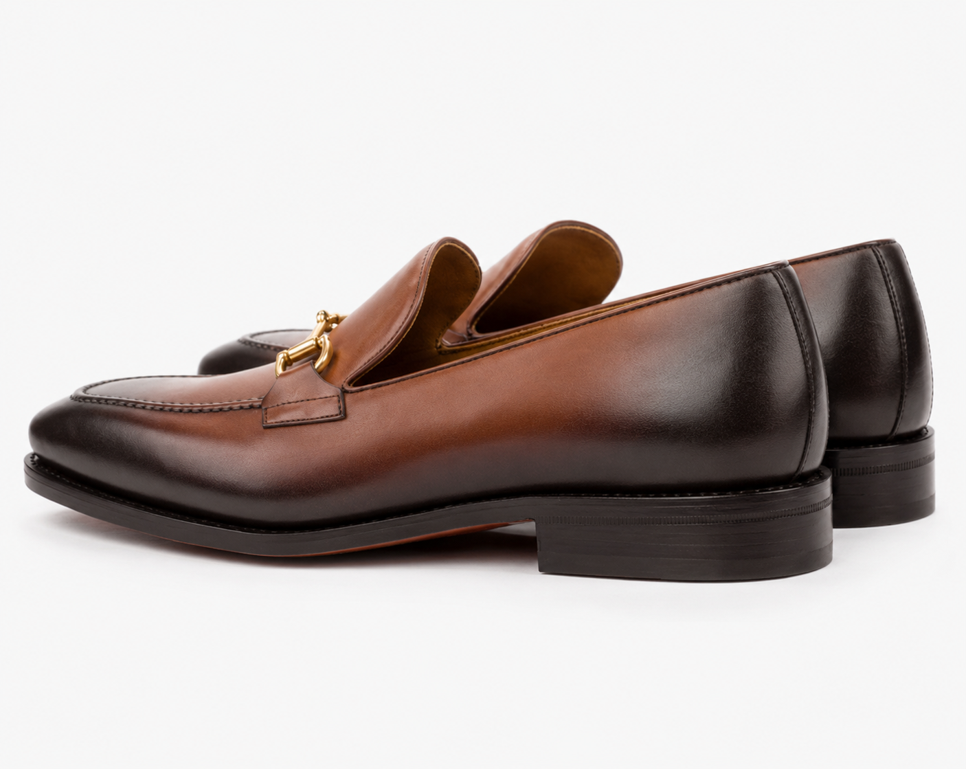 Gent Row Calf Leather Loafer with Hand Burnished Tip