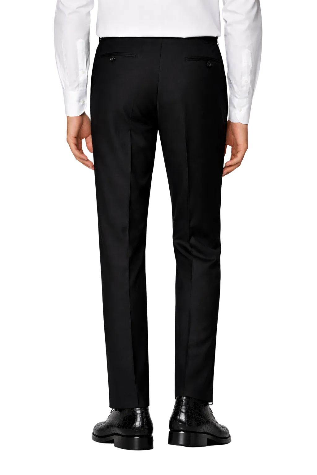 Gent Row Super 150's Black Twill Suit