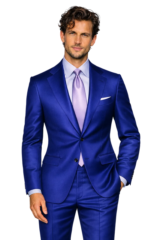Gent Row Super 150's Klein Blue Twill Suit