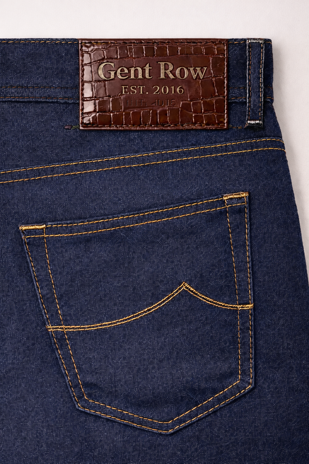 GENT ROW Fine Candiani Blue Denim Jean