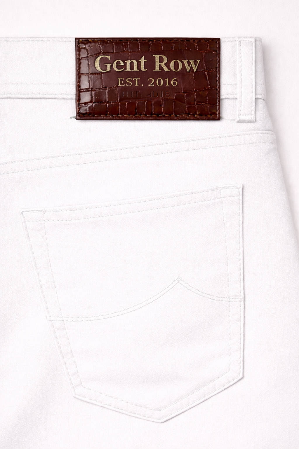 GENT ROW Fine Candiani White Denim Jean