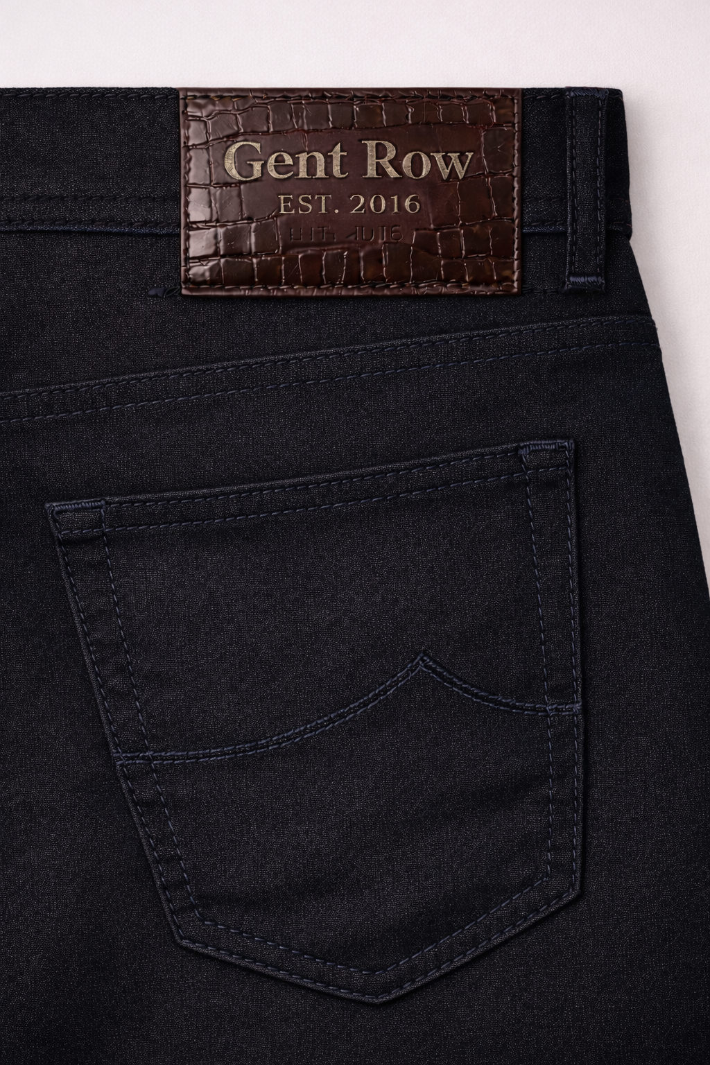 GENT ROW Fine Candiani Black Denim Jean