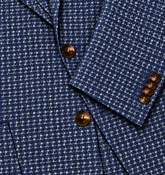 Gent Row Blue Micro Design Sport Coat