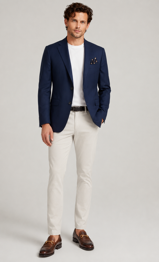 Gent Row Super 150's American Blue Blazer