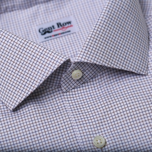 Gent Row Micro Check Button Down Shirt