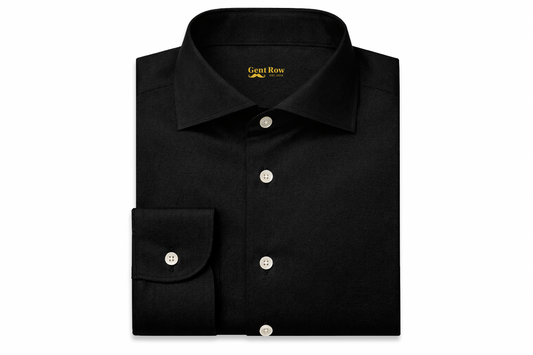 Gent Row The Heritage Jacquard Jersey Shirt in Black