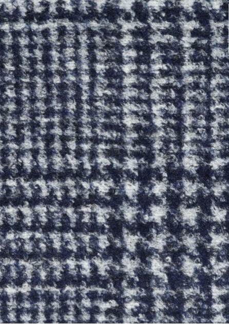 Gent Row Regency Plaid Overcoat in Blue and White