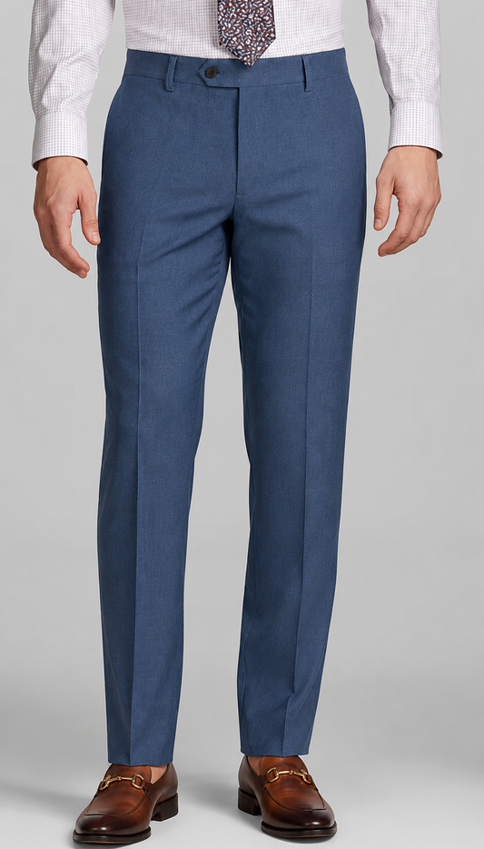 GENT ROW Super 150's Denim Blue Trousers