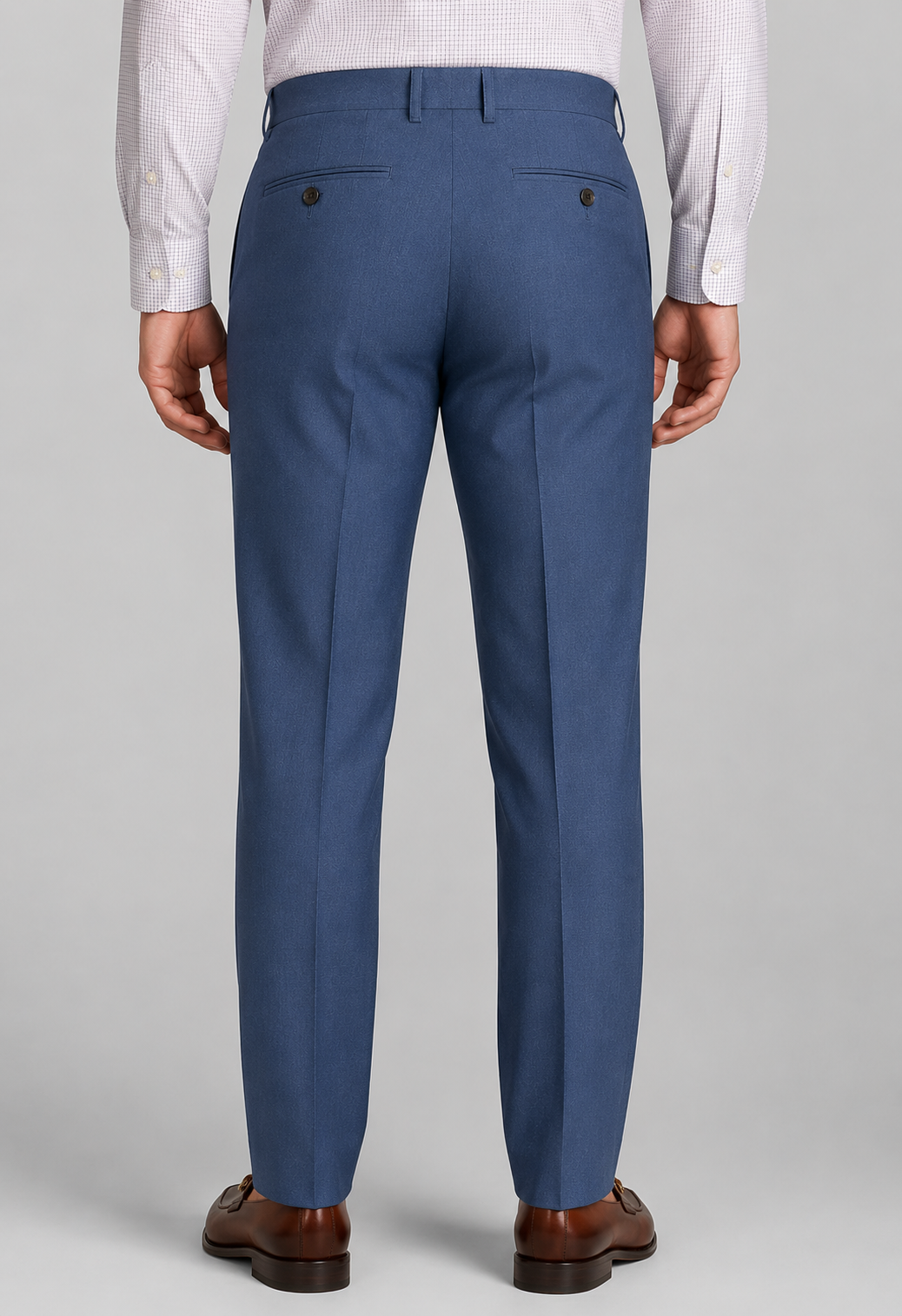 GENT ROW Super 150's Denim Blue Trousers