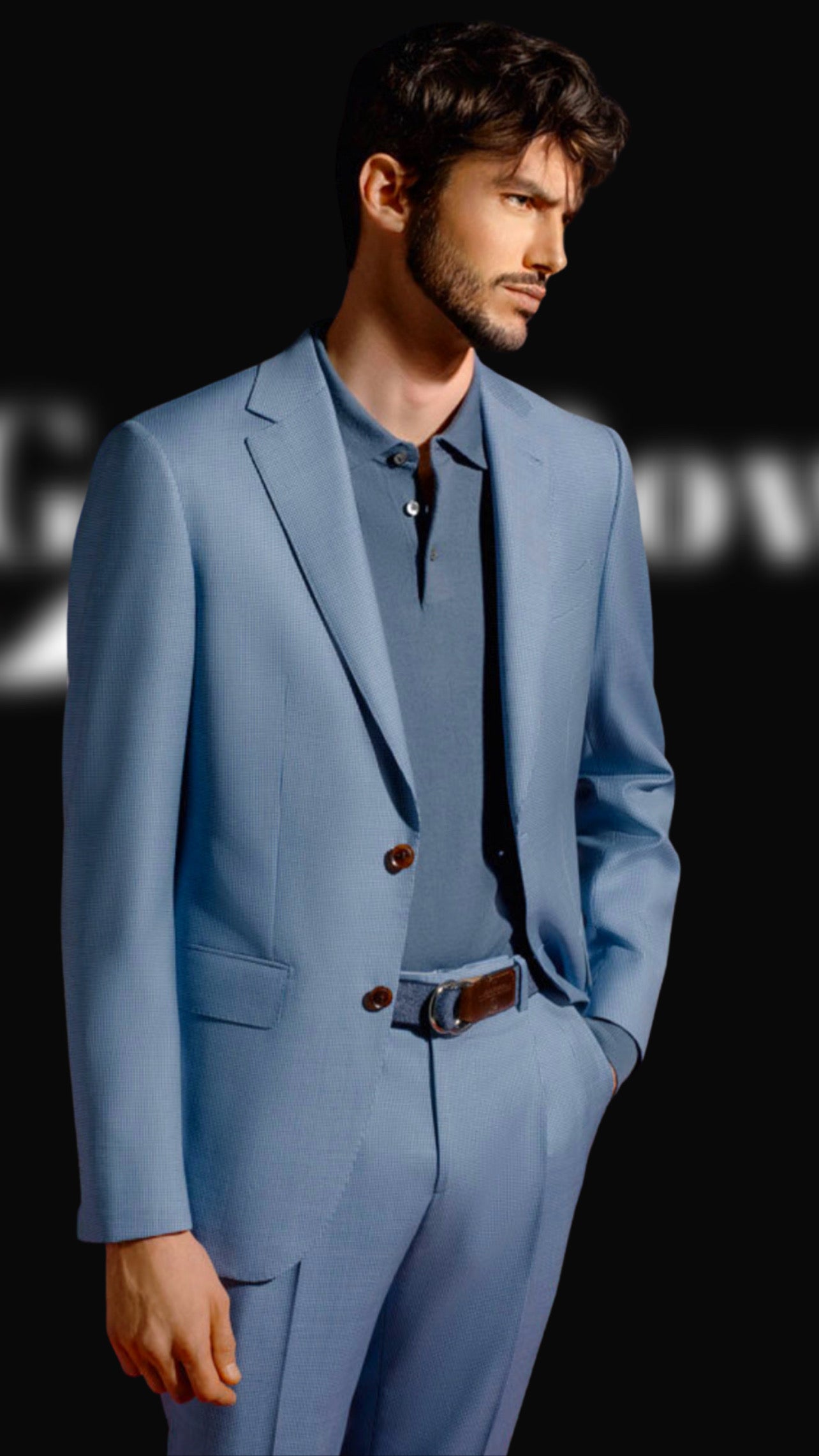 Gent Row Champaign Blue Suit